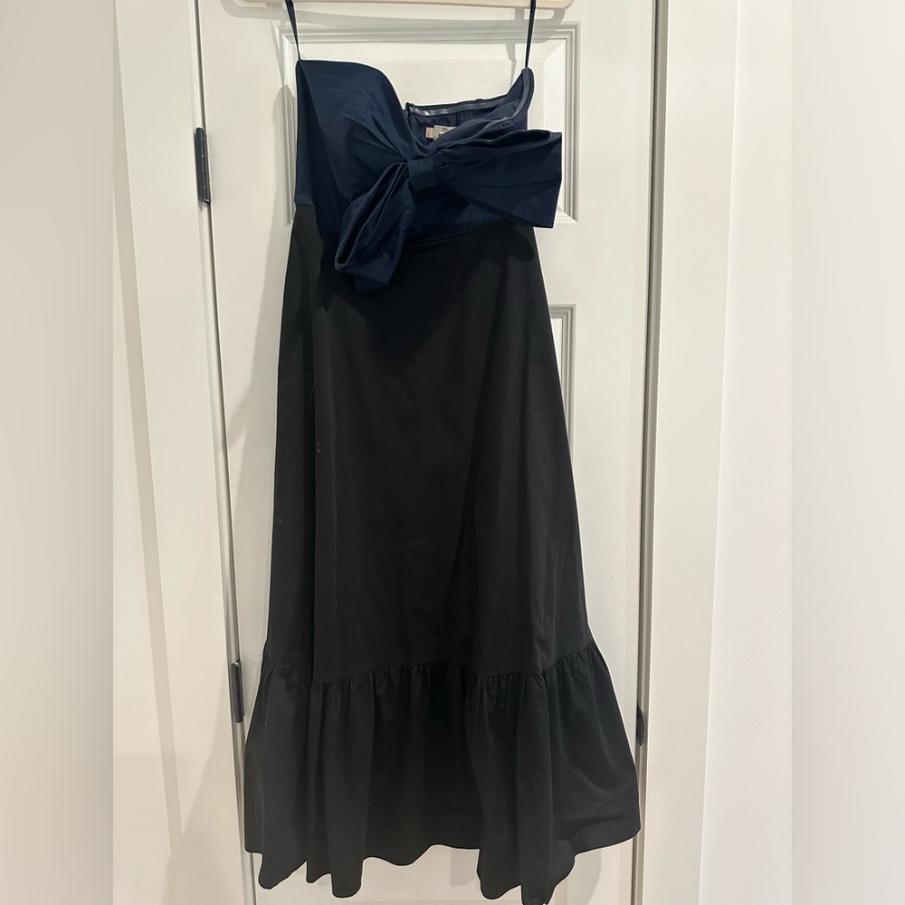 Anthropologie Navy and Black Midi Dress